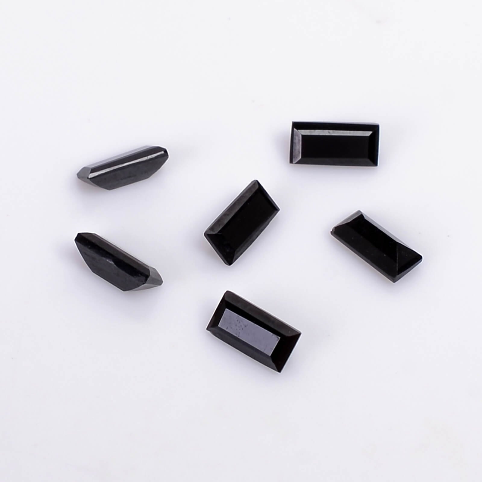 Buy Black Spinel Baguette Shape Loose Natural Gemstone