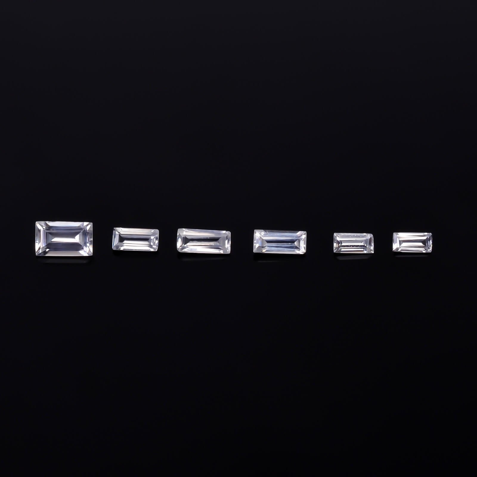 Loose White Zircon Jarkan Gemstone 15 Carat Baguette Cut Stone