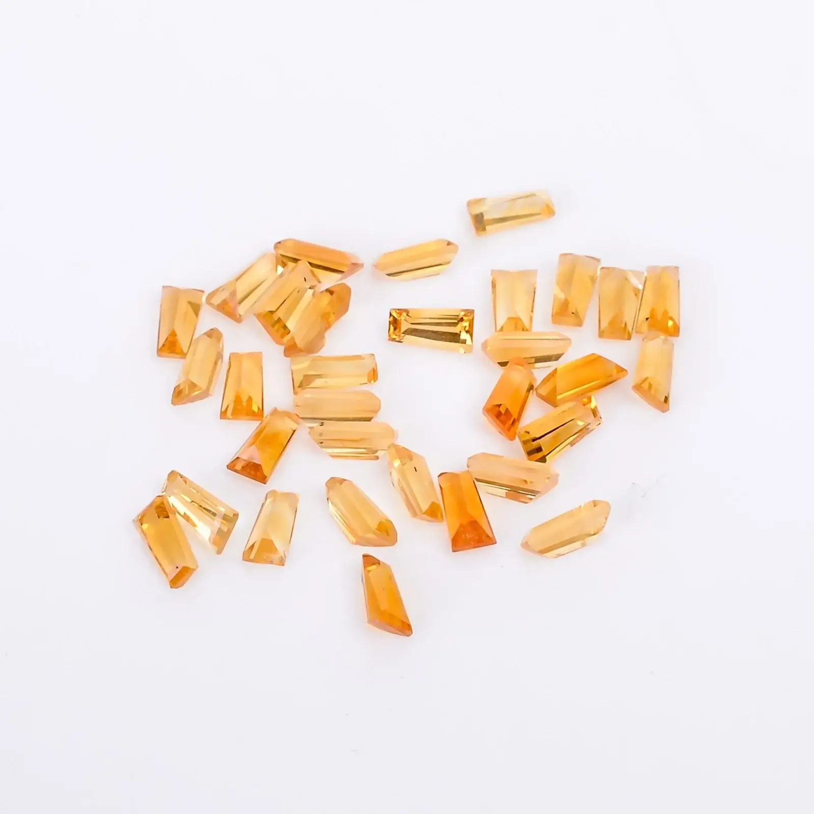 citrine-taper-stone-brazil Natural Citrine Quartz (Sunela) Taper Stone 0.10ct from Brazil