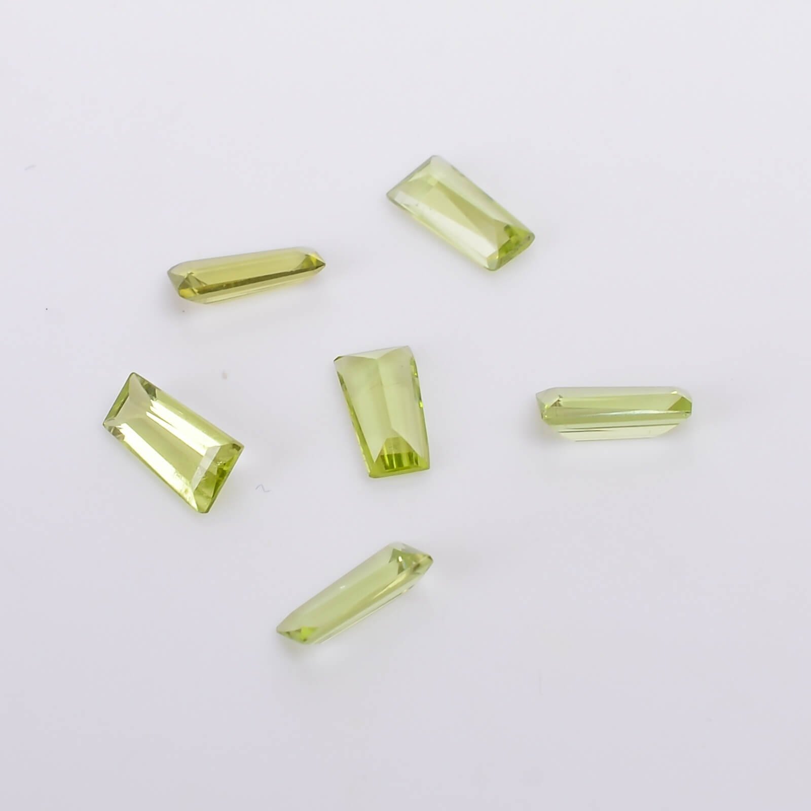 Buy Authentic Peridot 2x3x4MM Tapered Baguette Cut Loose Gemstone
