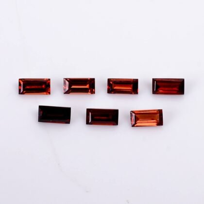 Natural Red Garnet 0.20ct Baguette Faceted Loose Stone for Fine Jewelry USA UK