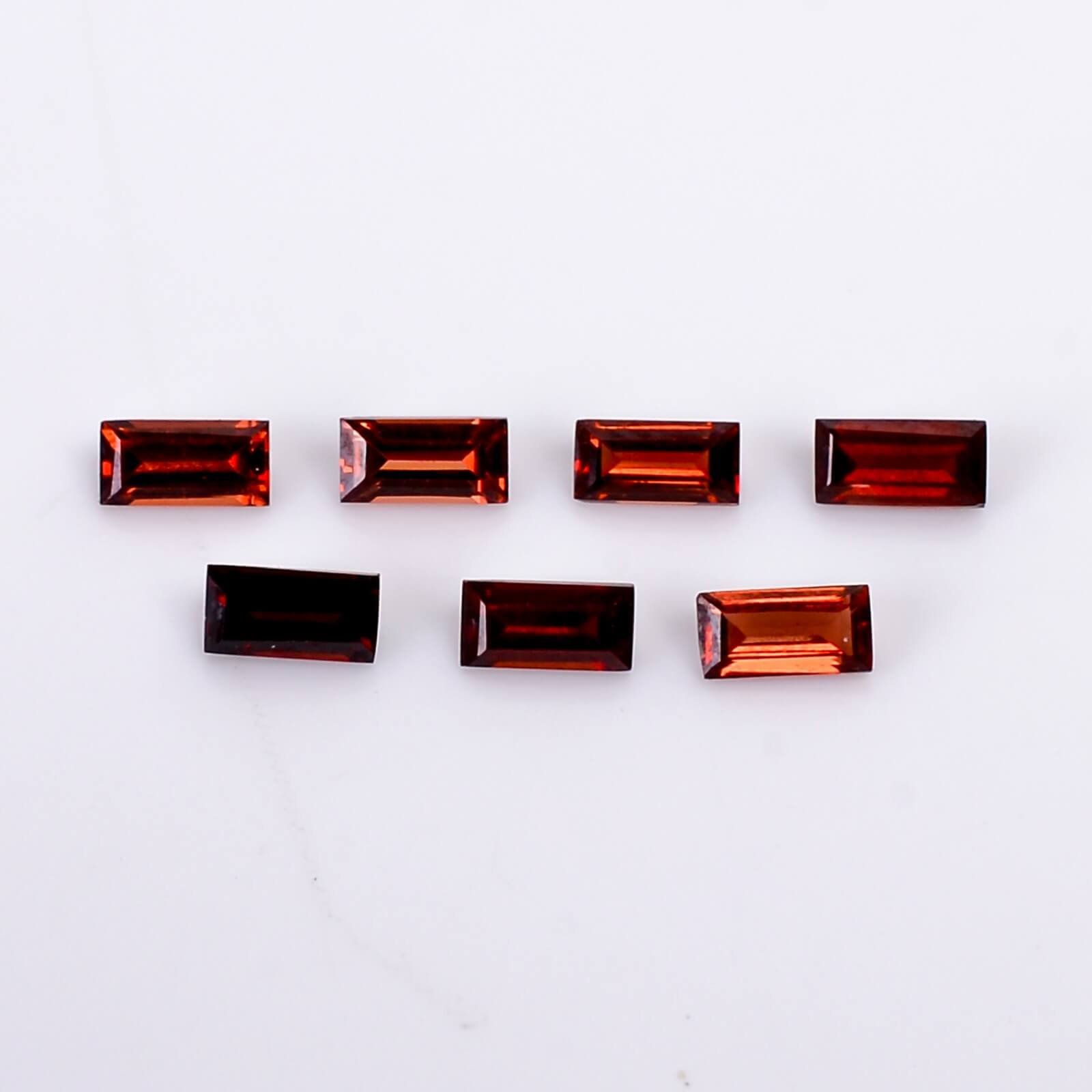 red-garnet-baguette-stone Natural Red Garnet 0.20ct Baguette Faceted Loose Stone for Fine Jewelry USA UK
