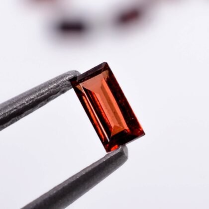Natural Red Garnet Baguette Cut Faceted Gemstone 0.20 Carat Loose Stone