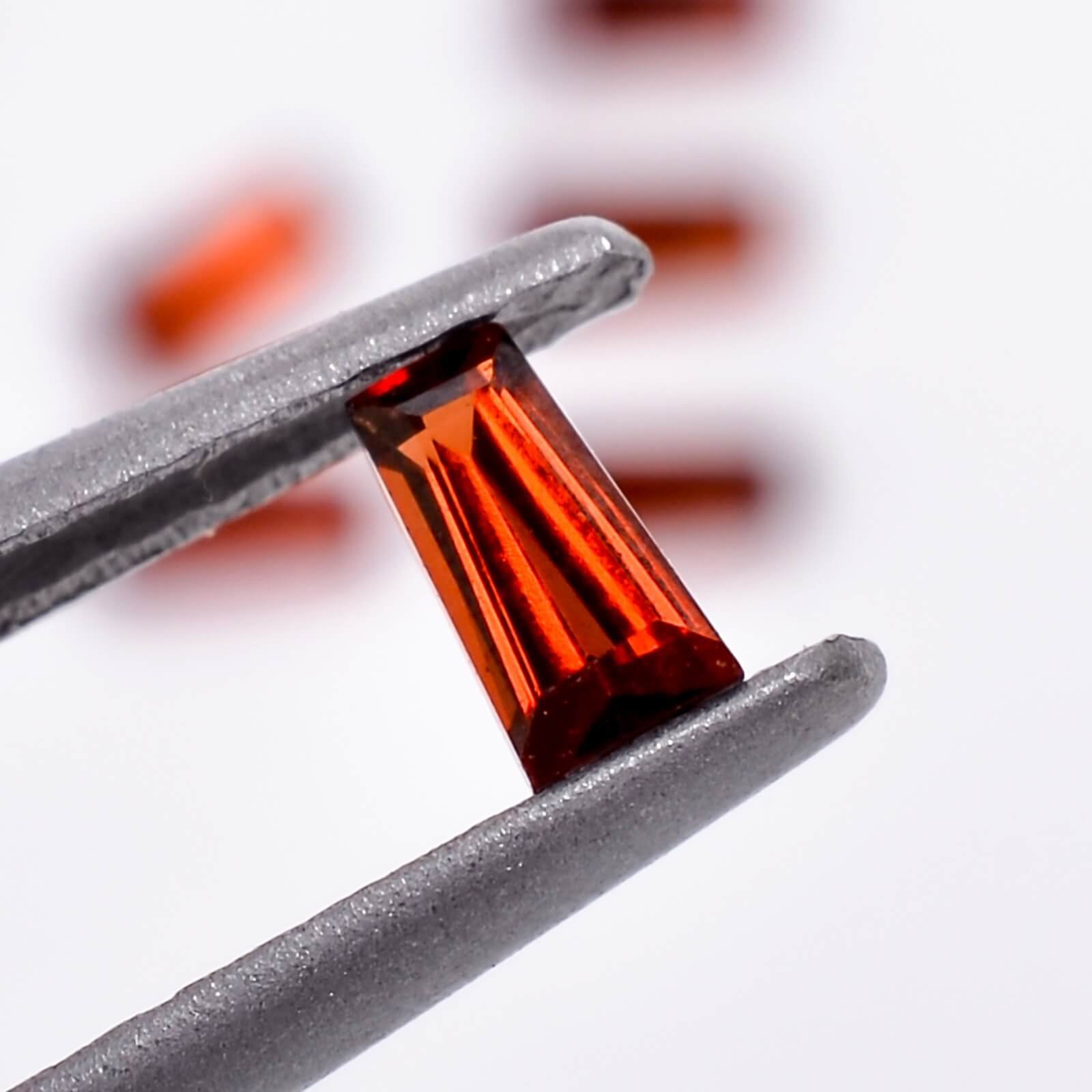 High Quality Red Garnet 1.5x2x3 mm Tapered Cut Faceted Stone from India to USA UK