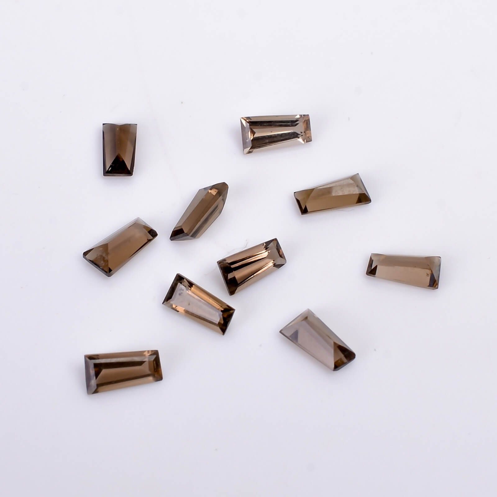 Smoky Quartz 2x3x4mm 0.10ct Tapered Baguette Cut Loose Stone for Handmade Jewelry