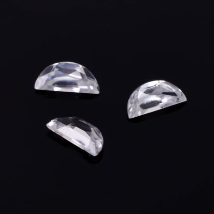 High Quality White Zircon 0.35 Carat Loose Jarkan Stone D Cut for Jewelry Making