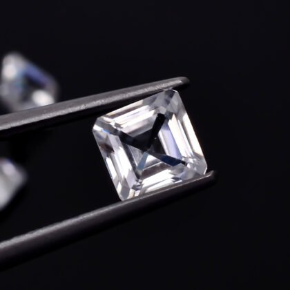 Natural White Zircon Square Octagon Gemstone 0.20 Carat – Loose White Zircon Stone